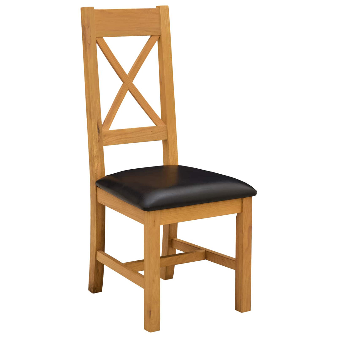 Spisestuesæt 5 stk. Sort Massivt Eg Træ