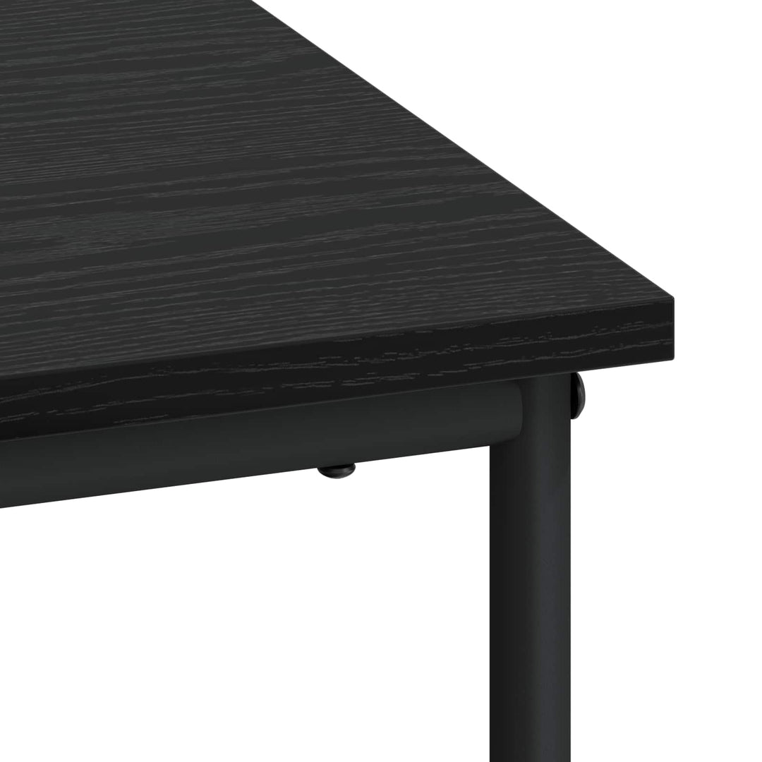 Skrivebord med opbevaring Sort eg 100 x 50 x 75 cm