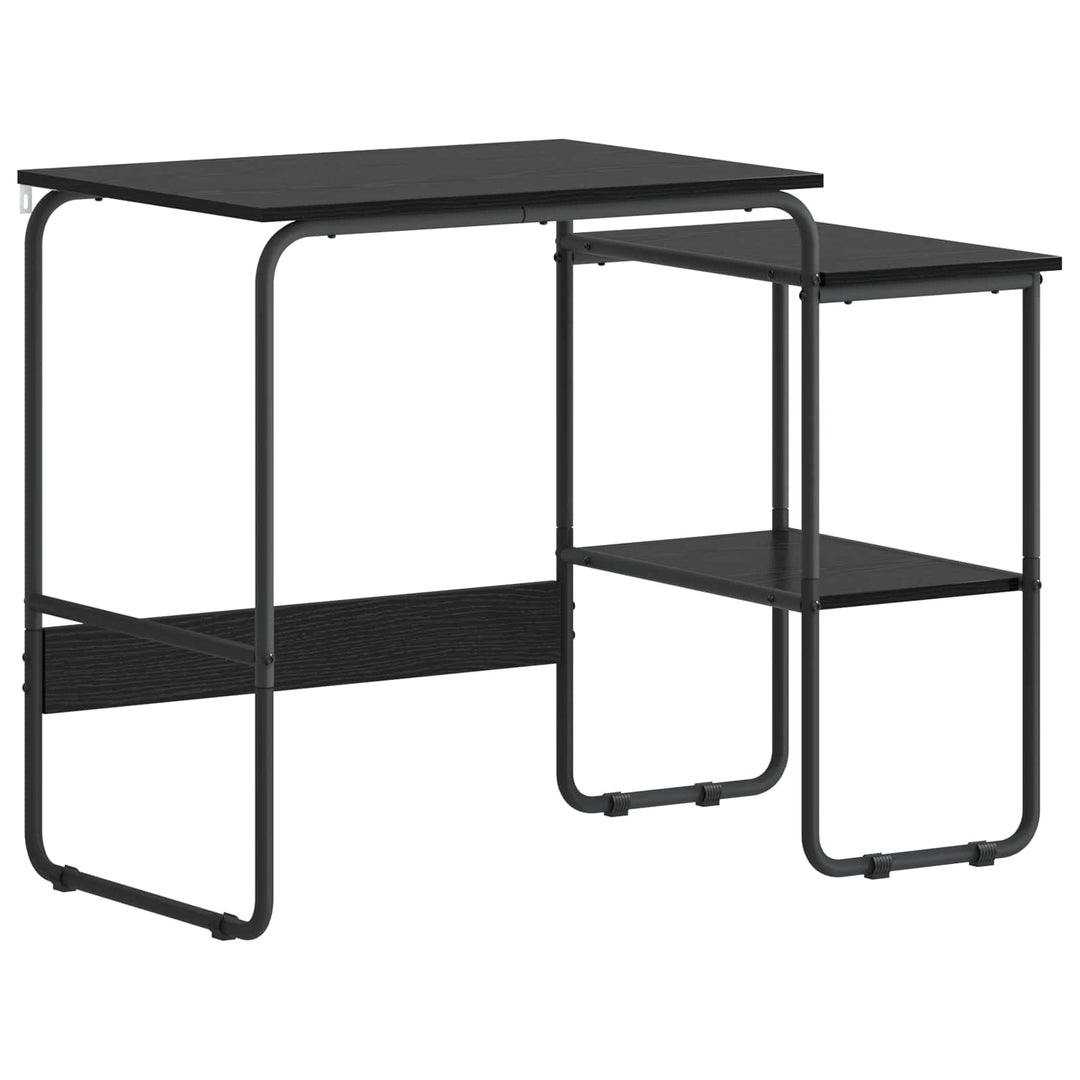 Skrivebord med opbevaring Sort eg 100 x 50 x 75 cm