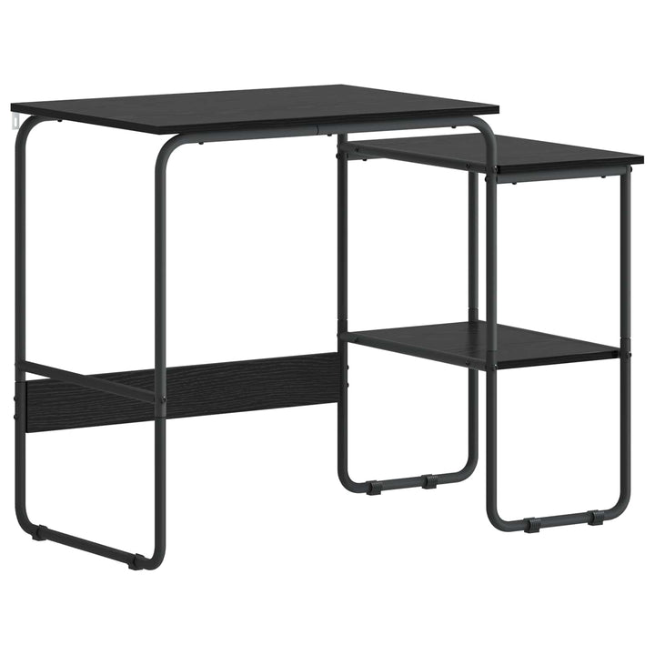 Skrivebord med opbevaring Sort eg 100 x 50 x 75 cm