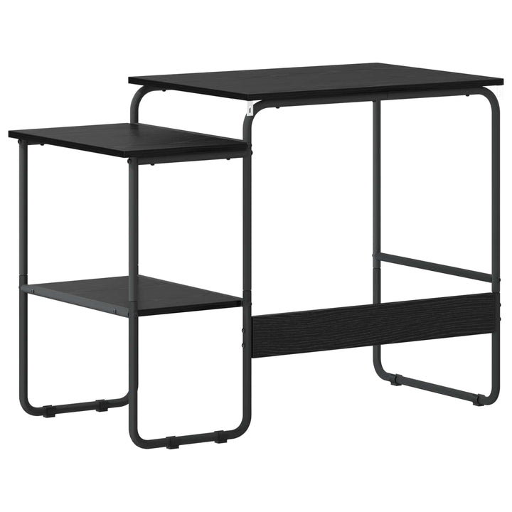 Skrivebord med opbevaring Sort eg 100 x 50 x 75 cm