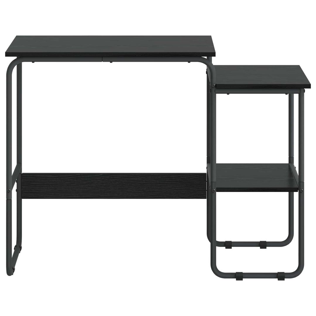 Skrivebord med opbevaring Sort eg 100 x 50 x 75 cm