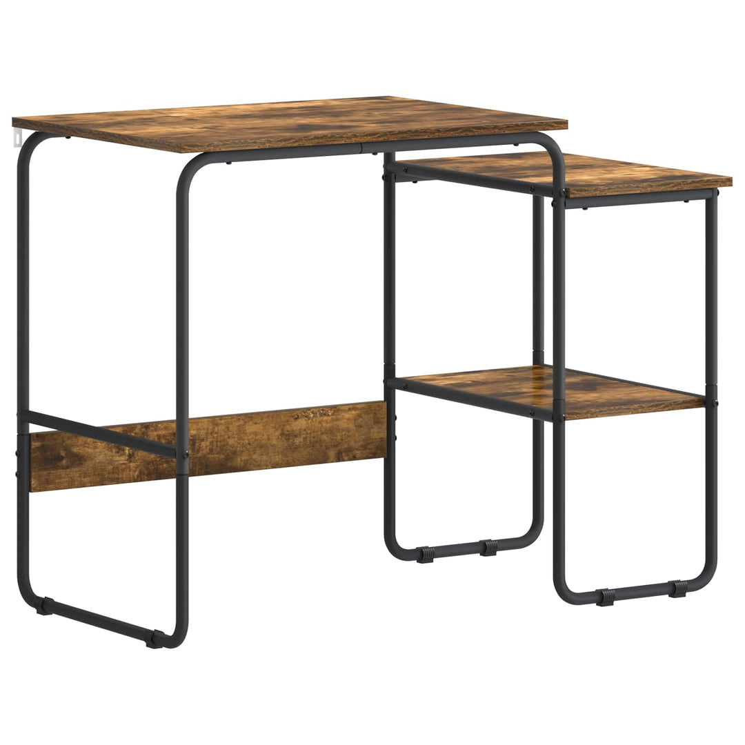 Skrivebord med opbevaring Røget eg 100 x 50 x 75 cm