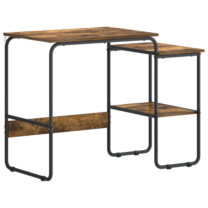 Skrivebord med opbevaring Røget eg 100 x 50 x 75 cm
