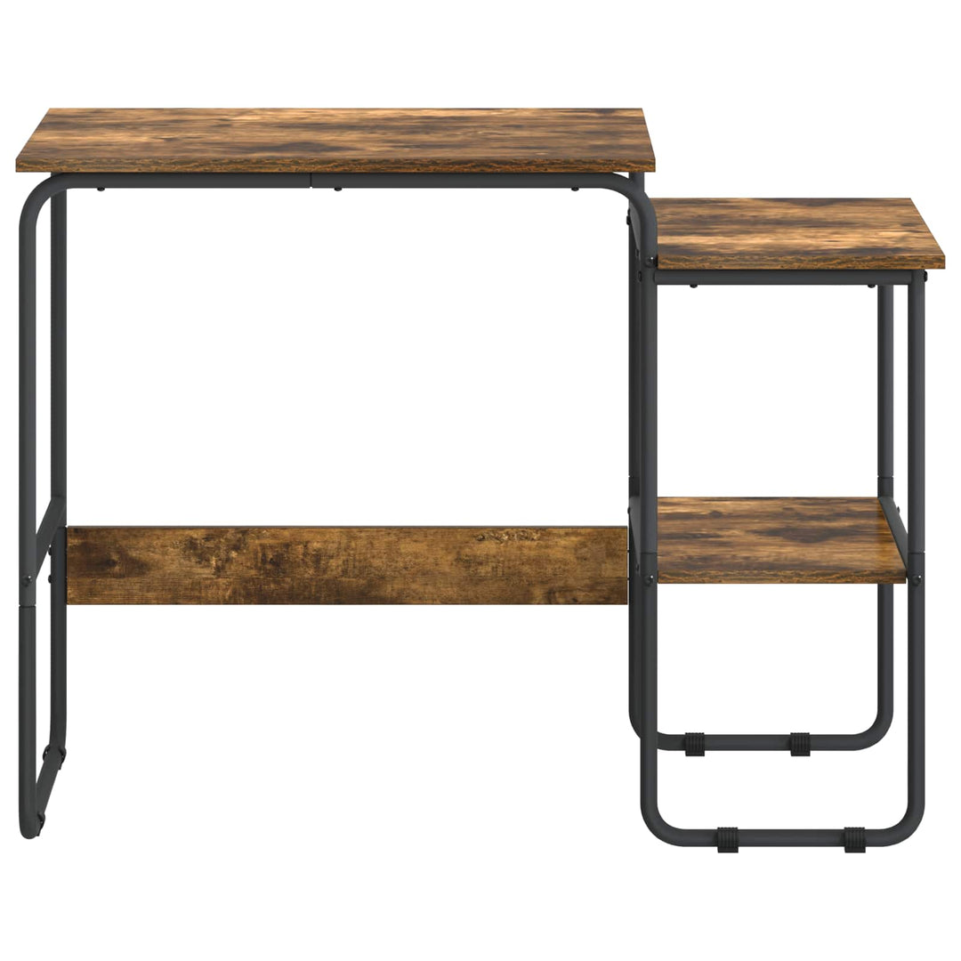 Skrivebord med opbevaring Røget eg 100 x 50 x 75 cm