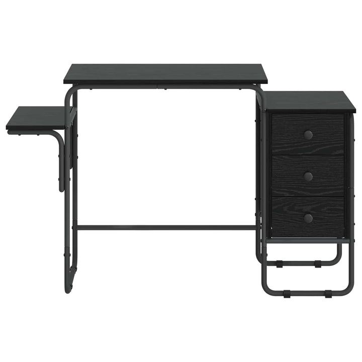 Skrivebord med opbevaring Sort eg 120 x 50 x 75 cm