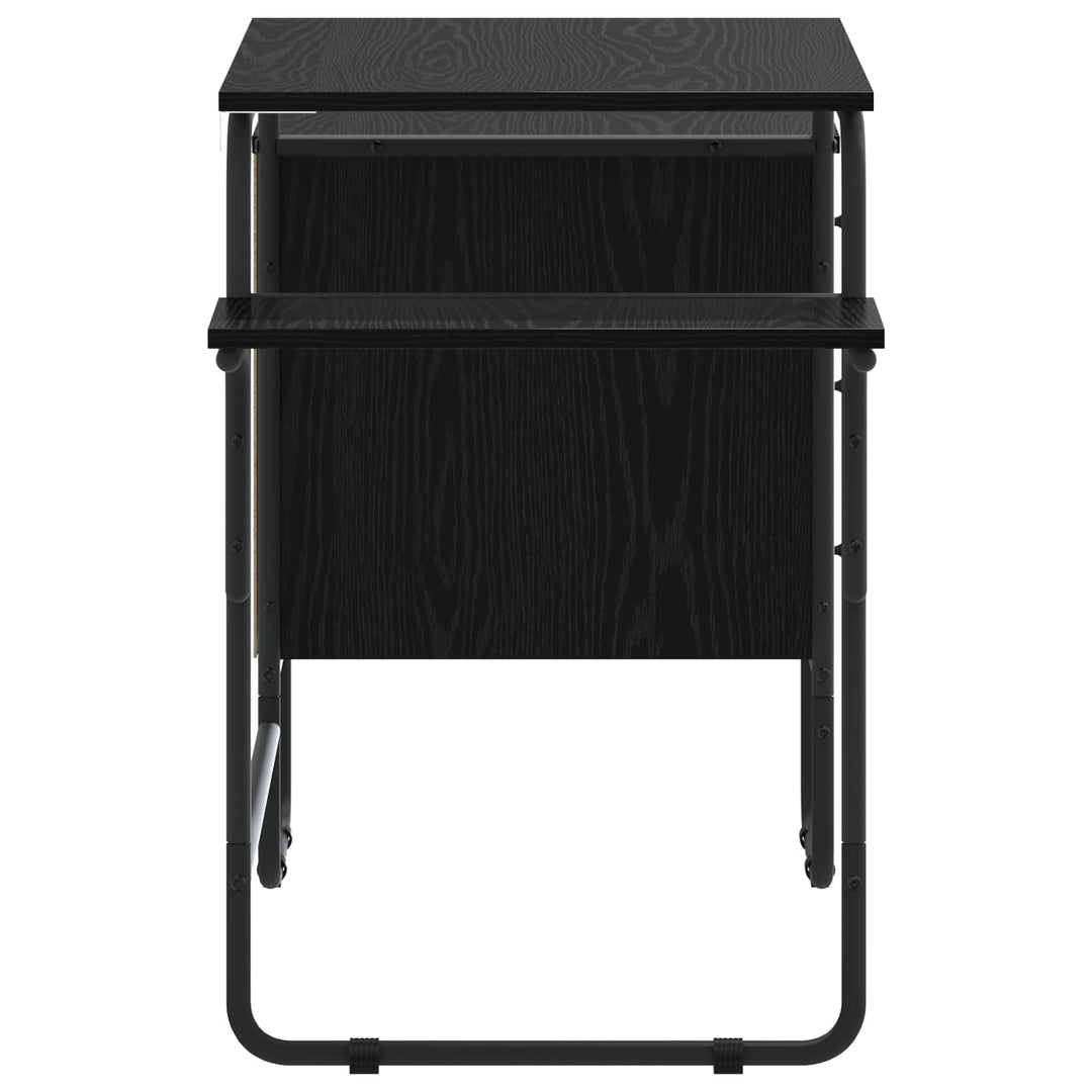 Skrivebord med opbevaring Sort eg 120 x 50 x 75 cm