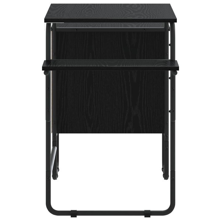 Skrivebord med opbevaring Sort eg 120 x 50 x 75 cm
