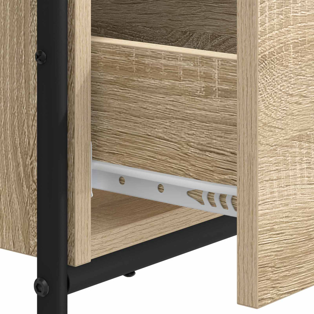 Skrivebord med opbevaring Sonoma-eg 120 x 50 x 75 cm