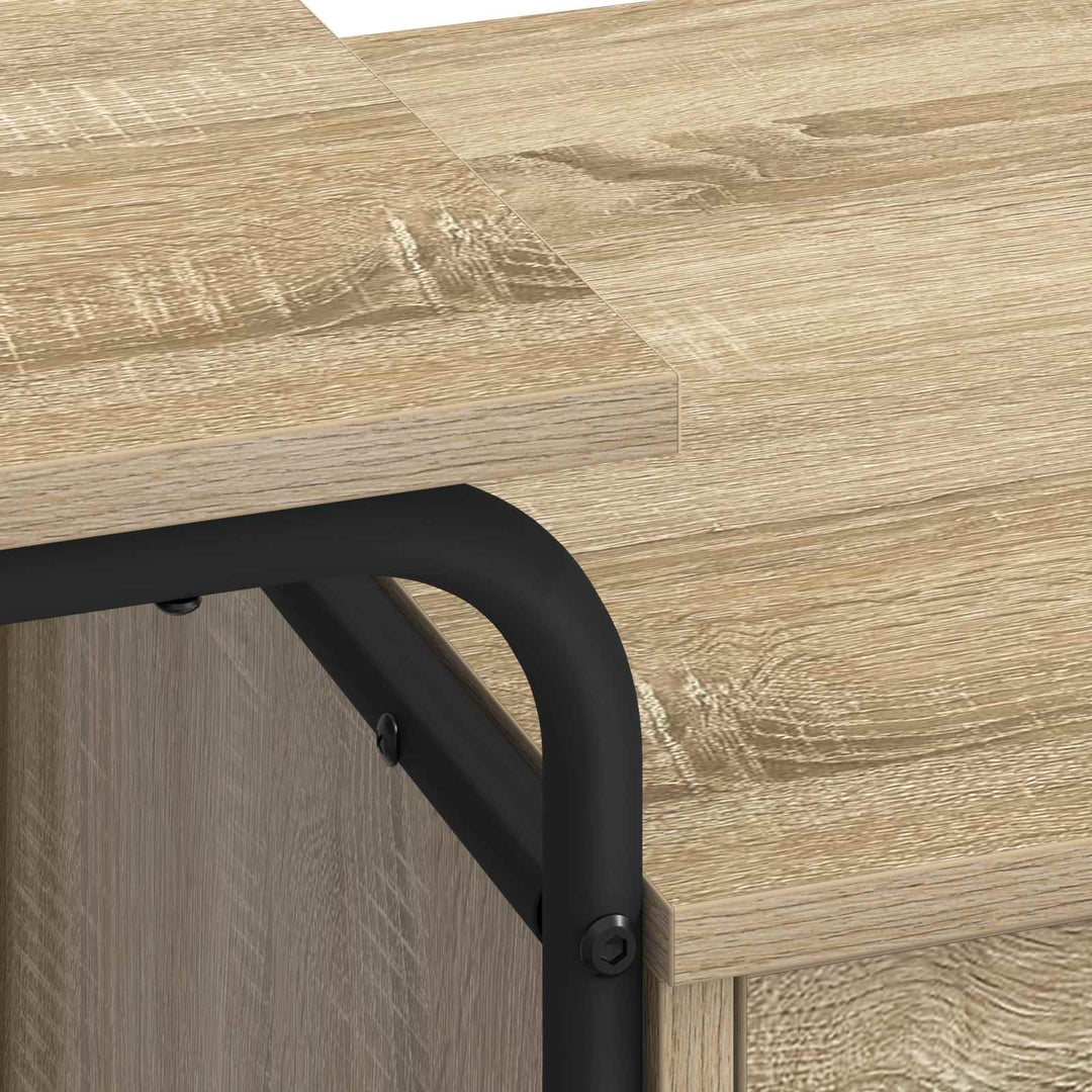 Skrivebord med opbevaring Sonoma-eg 120 x 50 x 75 cm