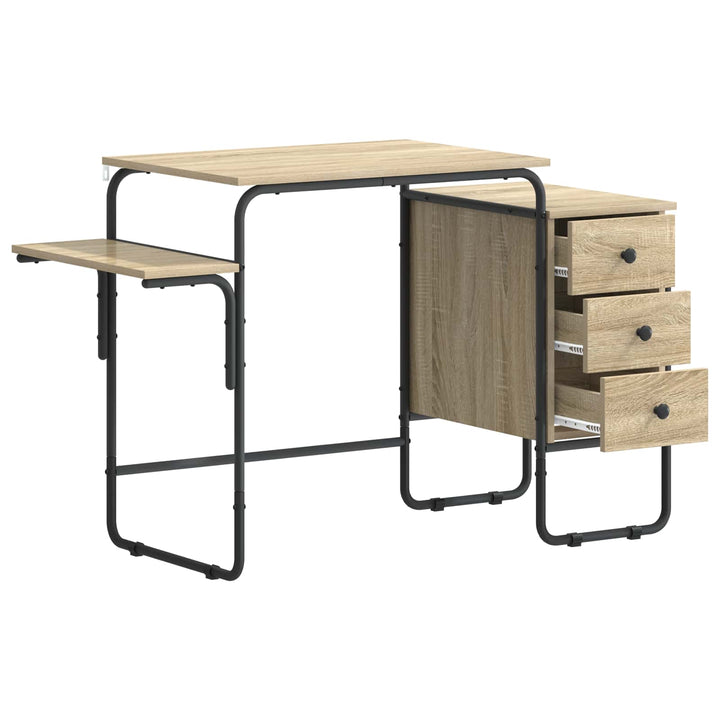 Skrivebord med opbevaring Sonoma-eg 120 x 50 x 75 cm