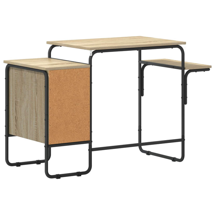 Skrivebord med opbevaring Sonoma-eg 120 x 50 x 75 cm