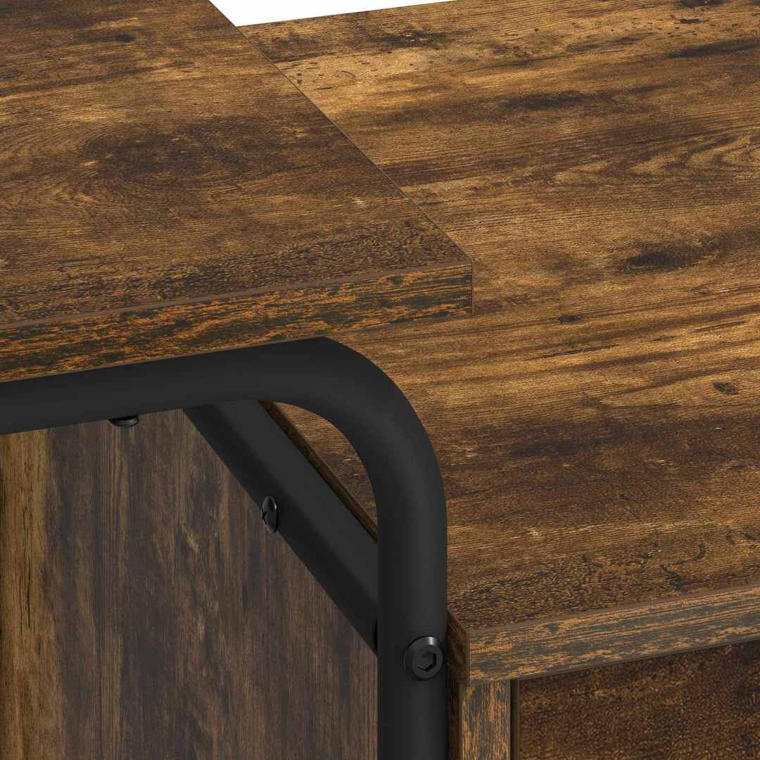 Skrivebord med opbevaring Røget eg 120 x 50 x 75 cm