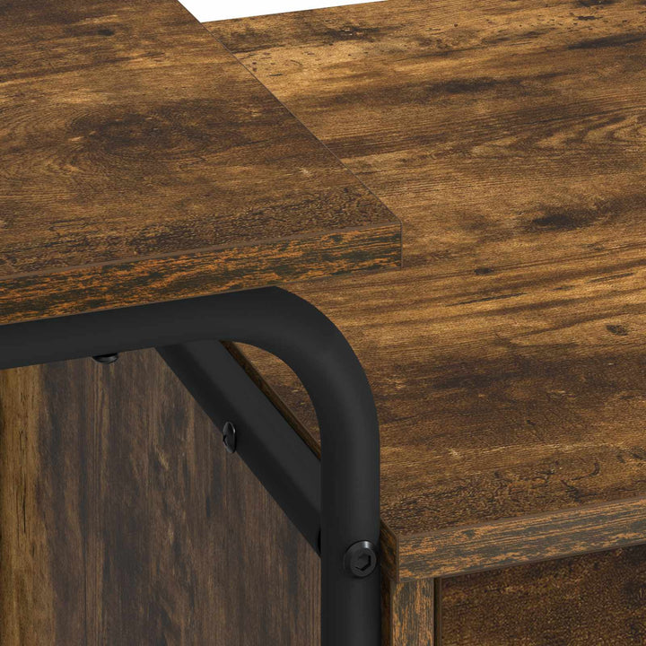 Skrivebord med opbevaring Røget eg 120 x 50 x 75 cm