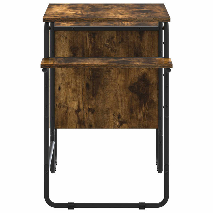 Skrivebord med opbevaring Røget eg 120 x 50 x 75 cm