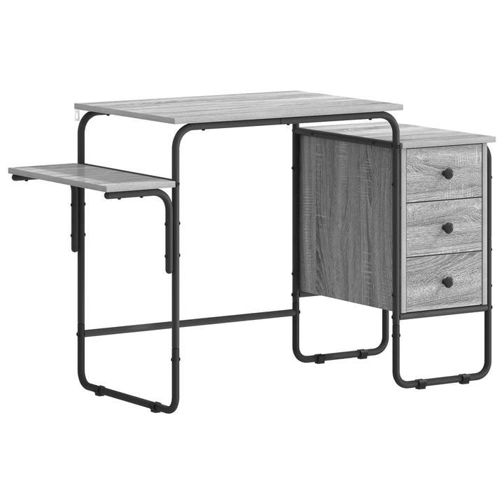 Skrivebord med opbevaring Grå Sonoma 120 x 50 x 75 cm