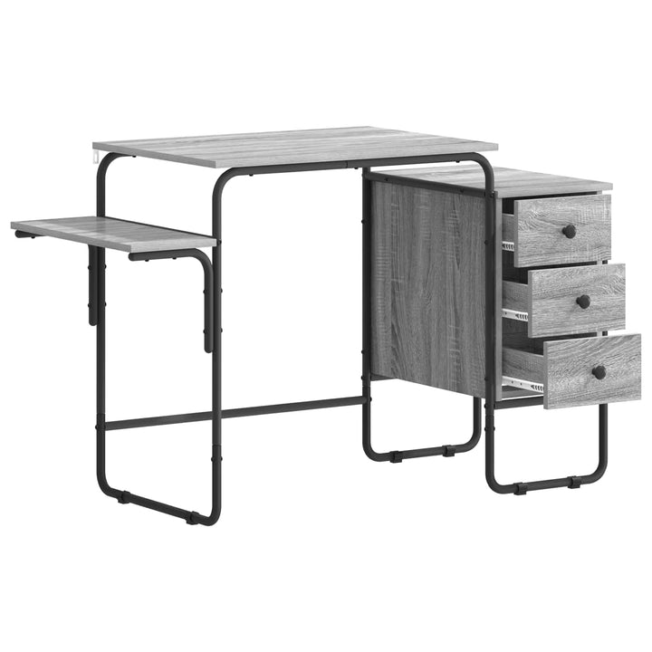 Skrivebord med opbevaring Grå Sonoma 120 x 50 x 75 cm