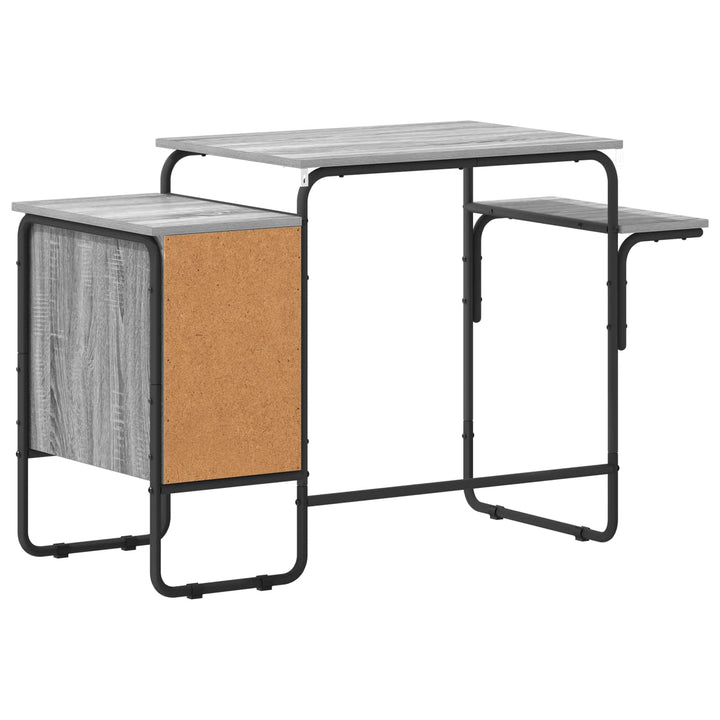 Skrivebord med opbevaring Grå Sonoma 120 x 50 x 75 cm