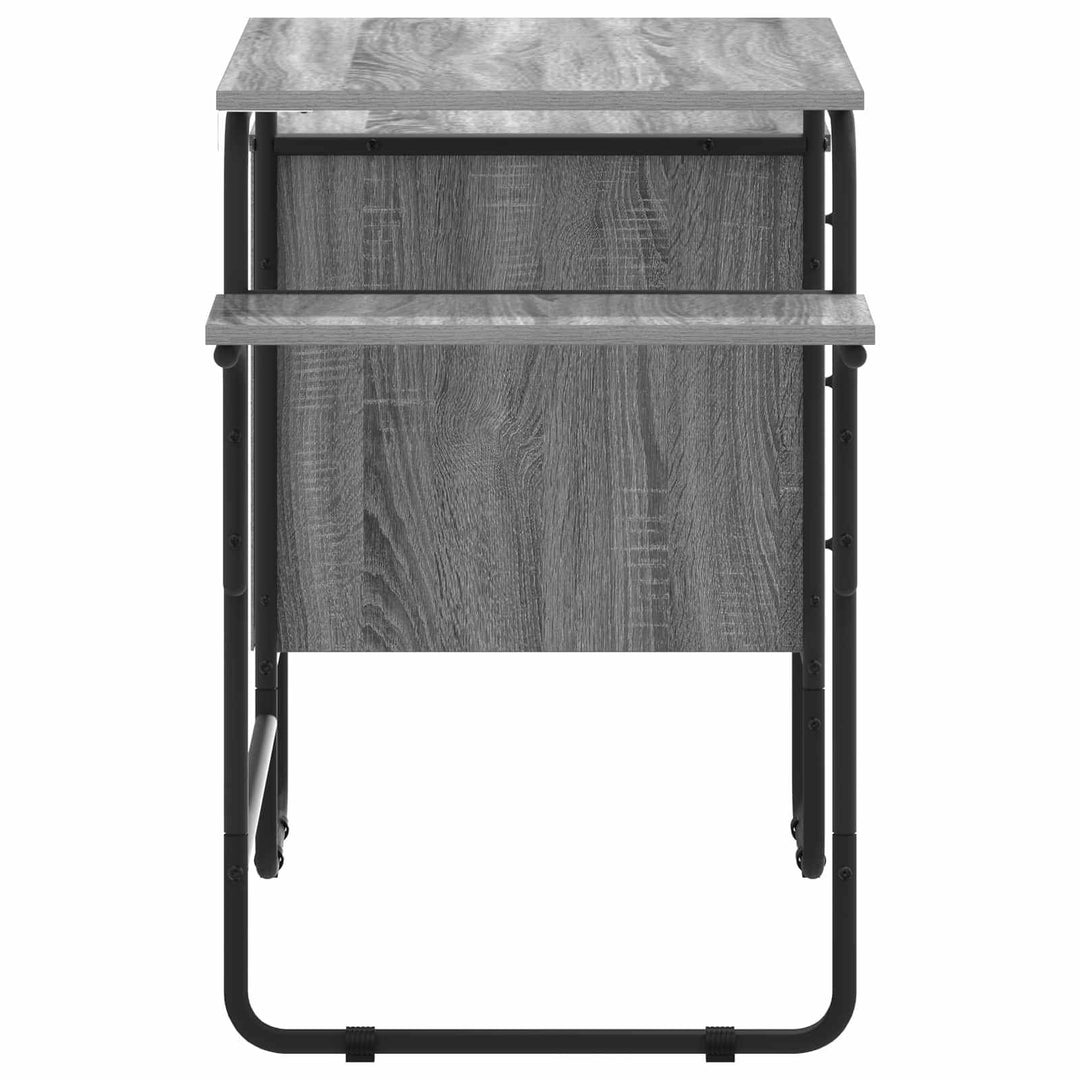 Skrivebord med opbevaring Grå Sonoma 120 x 50 x 75 cm