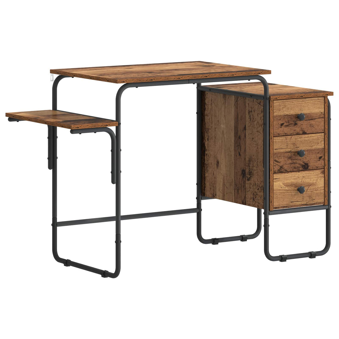 Skrivebord med opbevaring Egetræ 120 x 50 x 75 cm
