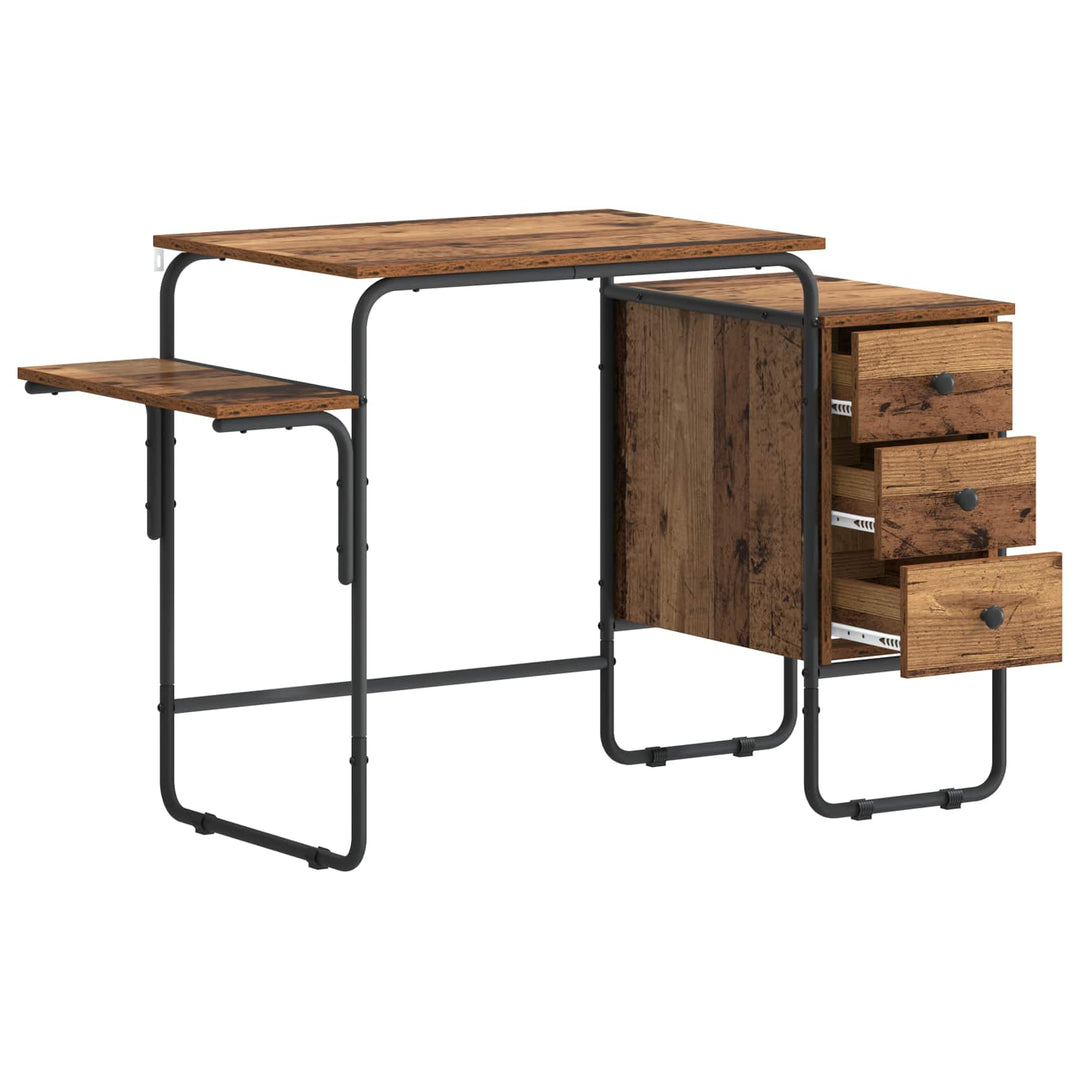 Skrivebord med opbevaring Egetræ 120 x 50 x 75 cm