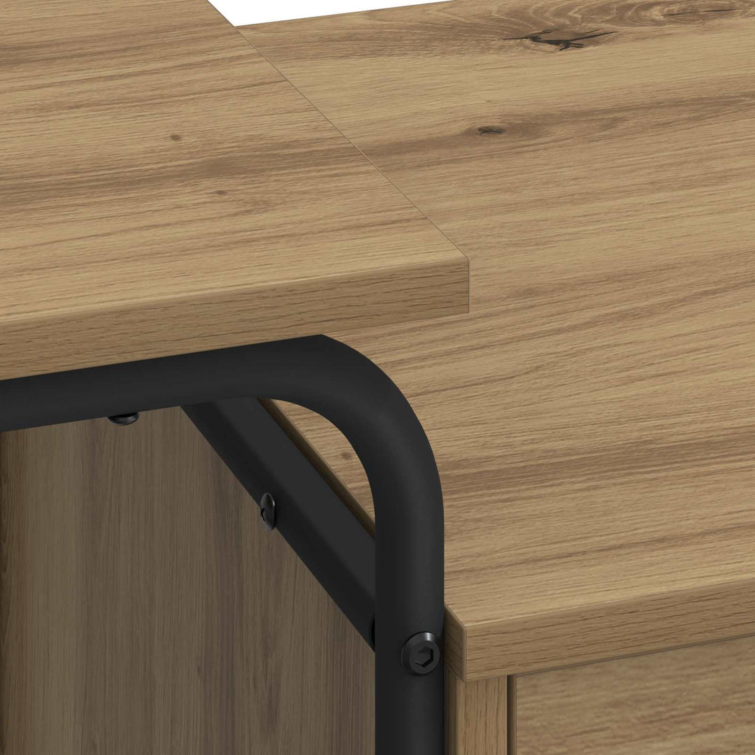 Skrivebord med opbevaring Artisan-eg 120 x 50 x 75 cm