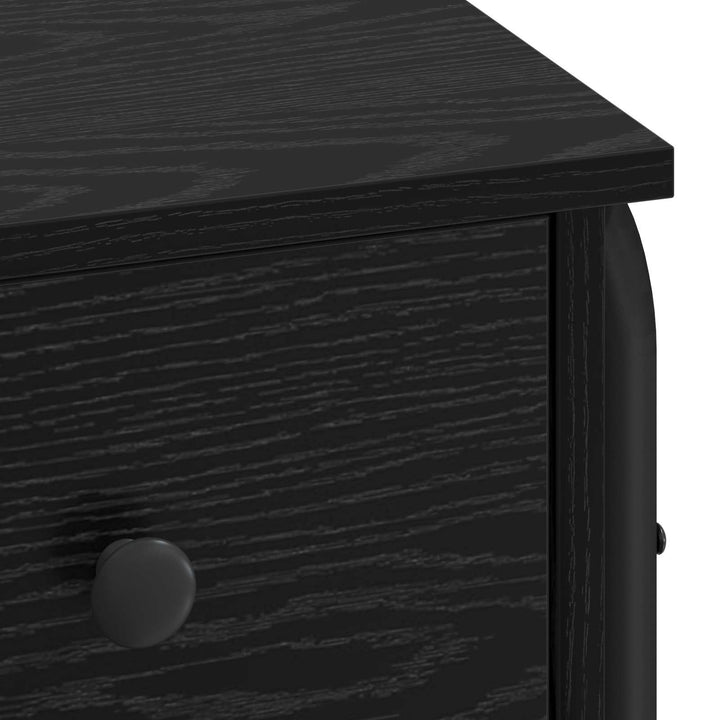 Skrivebord med opbevaring Sort eg 100 x 50 x 75 cm