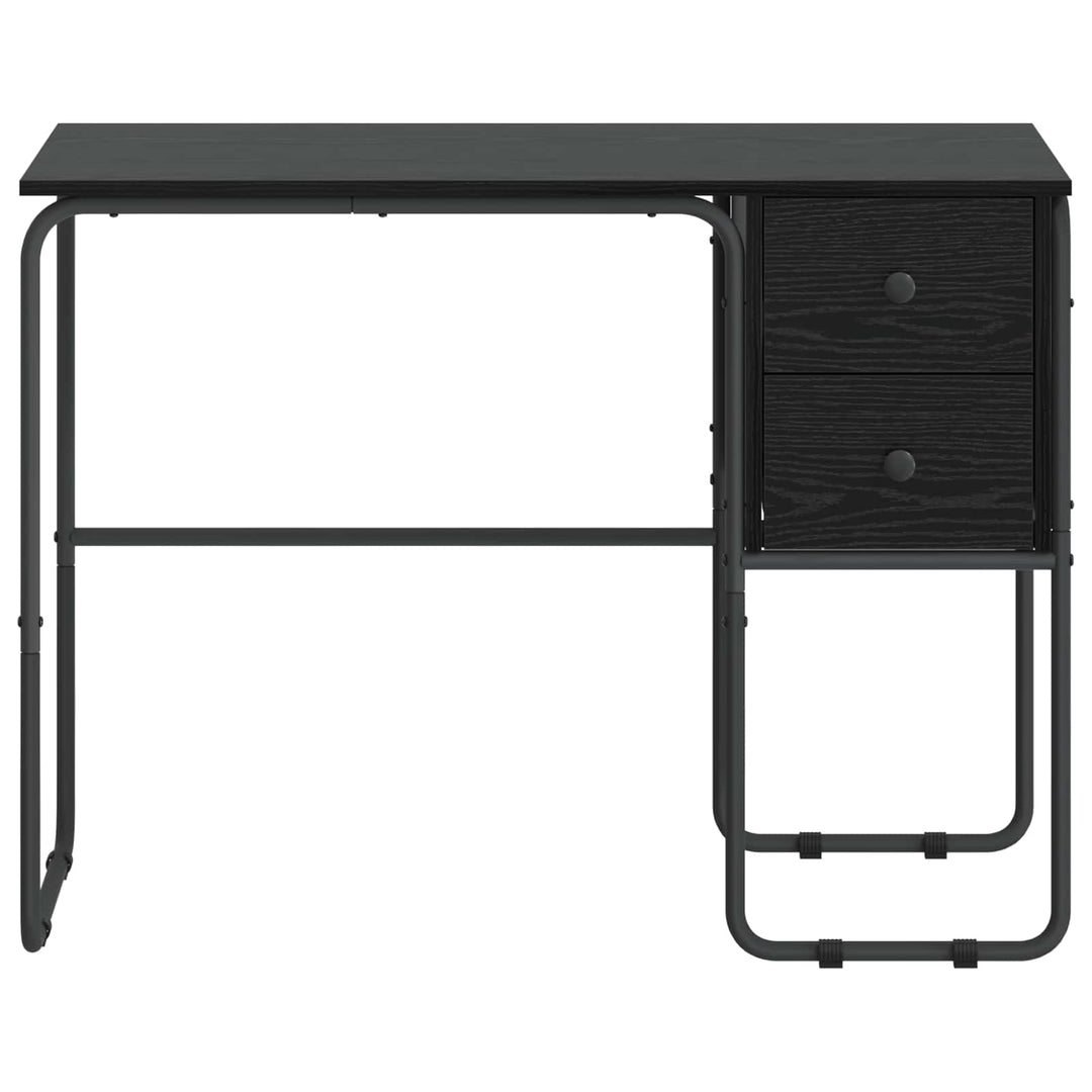 Skrivebord med opbevaring Sort eg 100 x 50 x 75 cm
