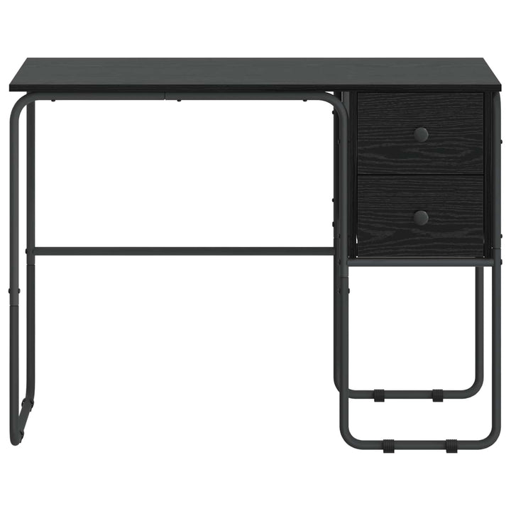 Skrivebord med opbevaring Sort eg 100 x 50 x 75 cm