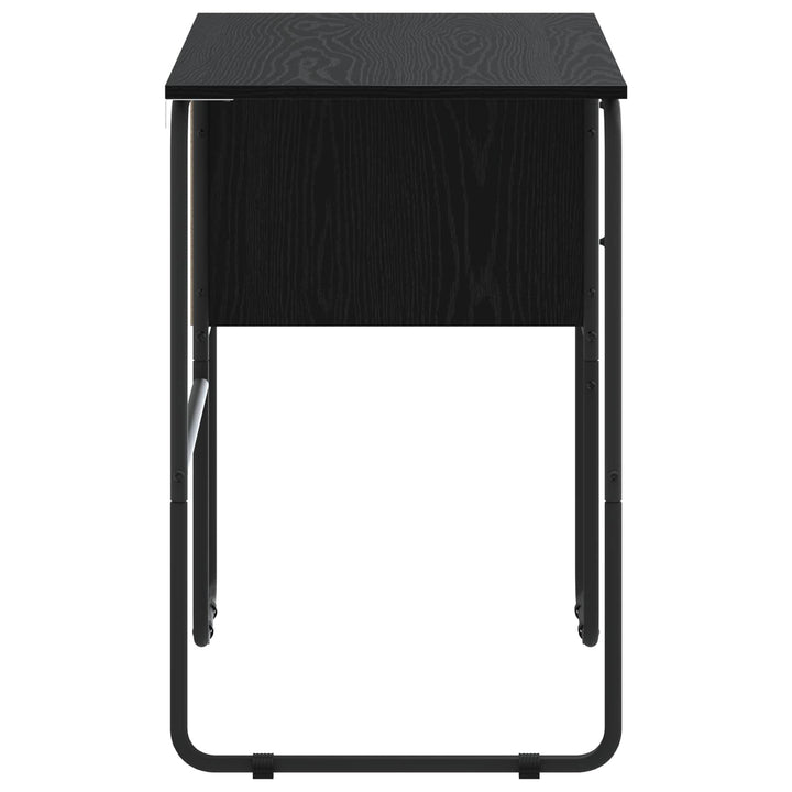 Skrivebord med opbevaring Sort eg 100 x 50 x 75 cm