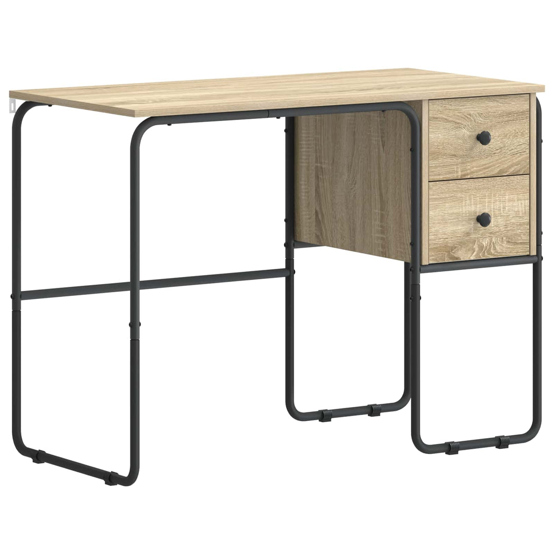 Skrivebord med opbevaring Sonoma-eg 100 x 50 x 75 cm