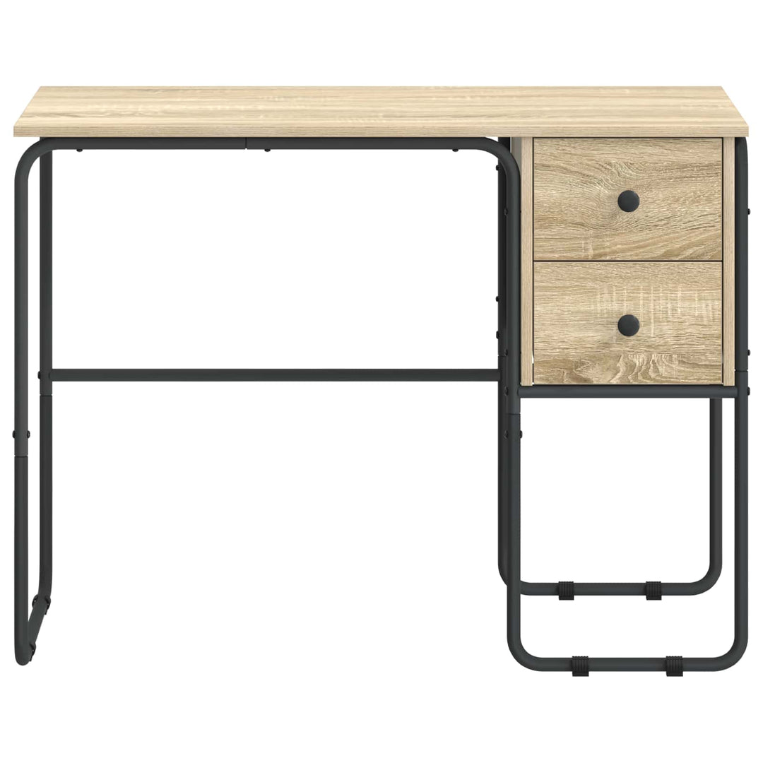 Skrivebord med opbevaring Sonoma-eg 100 x 50 x 75 cm
