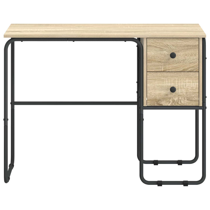 Skrivebord med opbevaring Sonoma-eg 100 x 50 x 75 cm