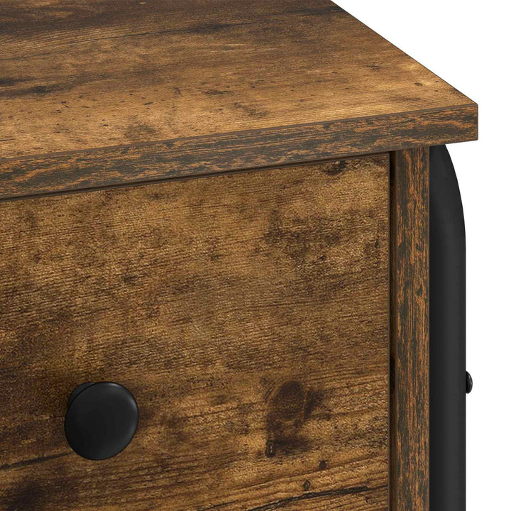 Skrivebord med opbevaring Røget eg 100 x 50 x 75 cm