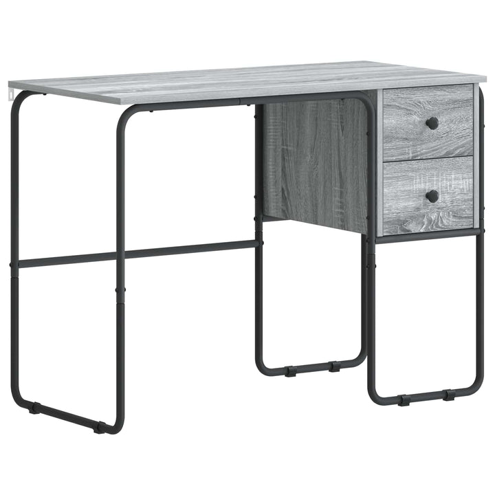 Skrivebord med opbevaring Grå Sonoma 100 x 50 x 75 cm
