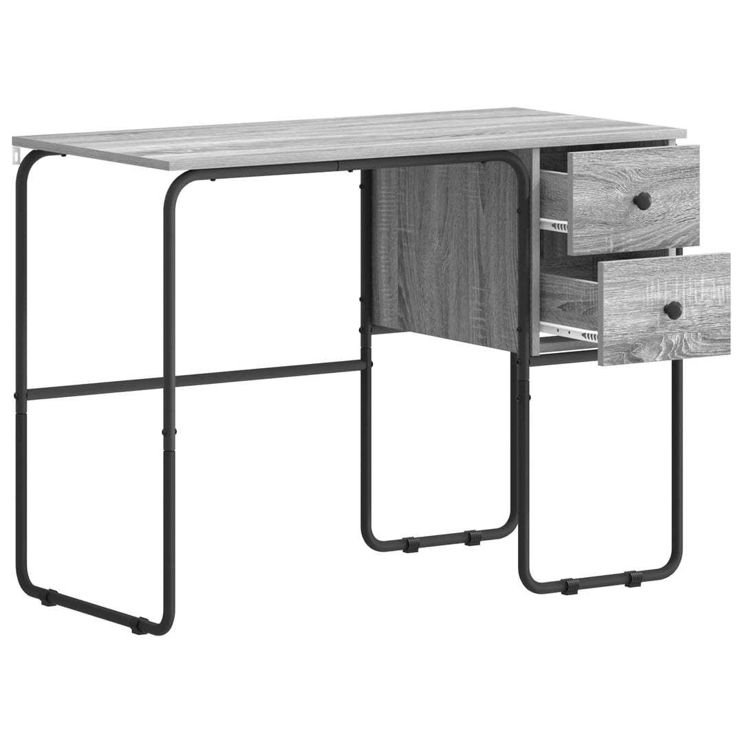 Skrivebord med opbevaring Grå Sonoma 100 x 50 x 75 cm