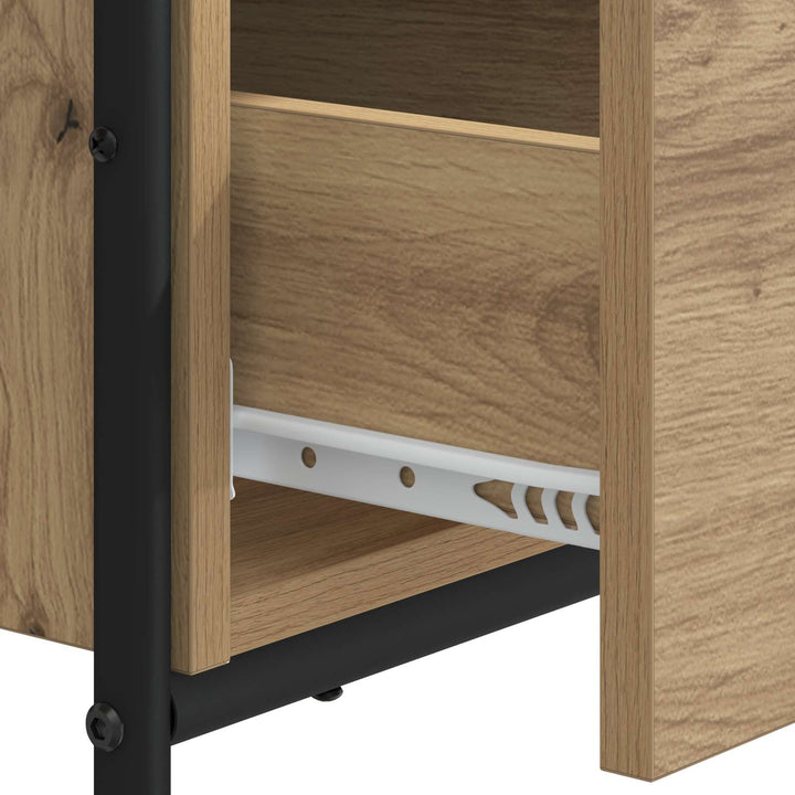 Skrivebord med opbevaring Artisan-eg 100 x 50 x 75 cm
