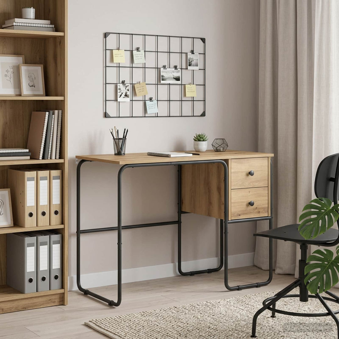 Skrivebord med opbevaring Artisan-eg 100 x 50 x 75 cm