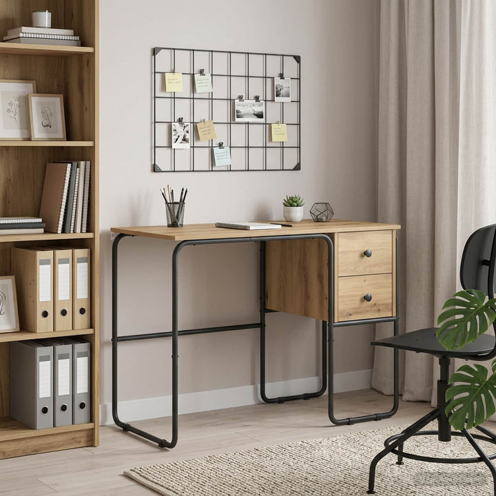 Skrivebord med opbevaring Artisan-eg 100 x 50 x 75 cm
