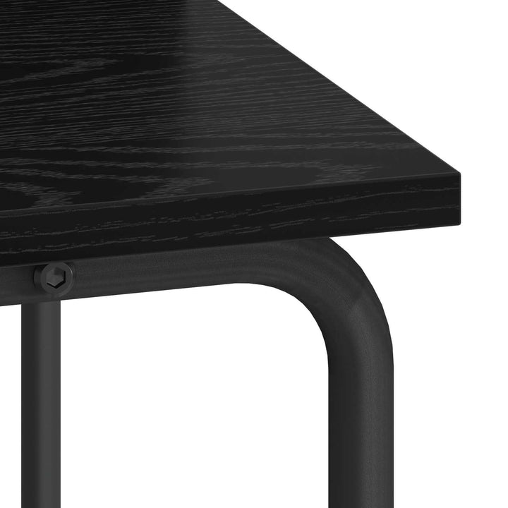 Skrivebord med opbevaring Sort eg 80 x 50 x 91 cm
