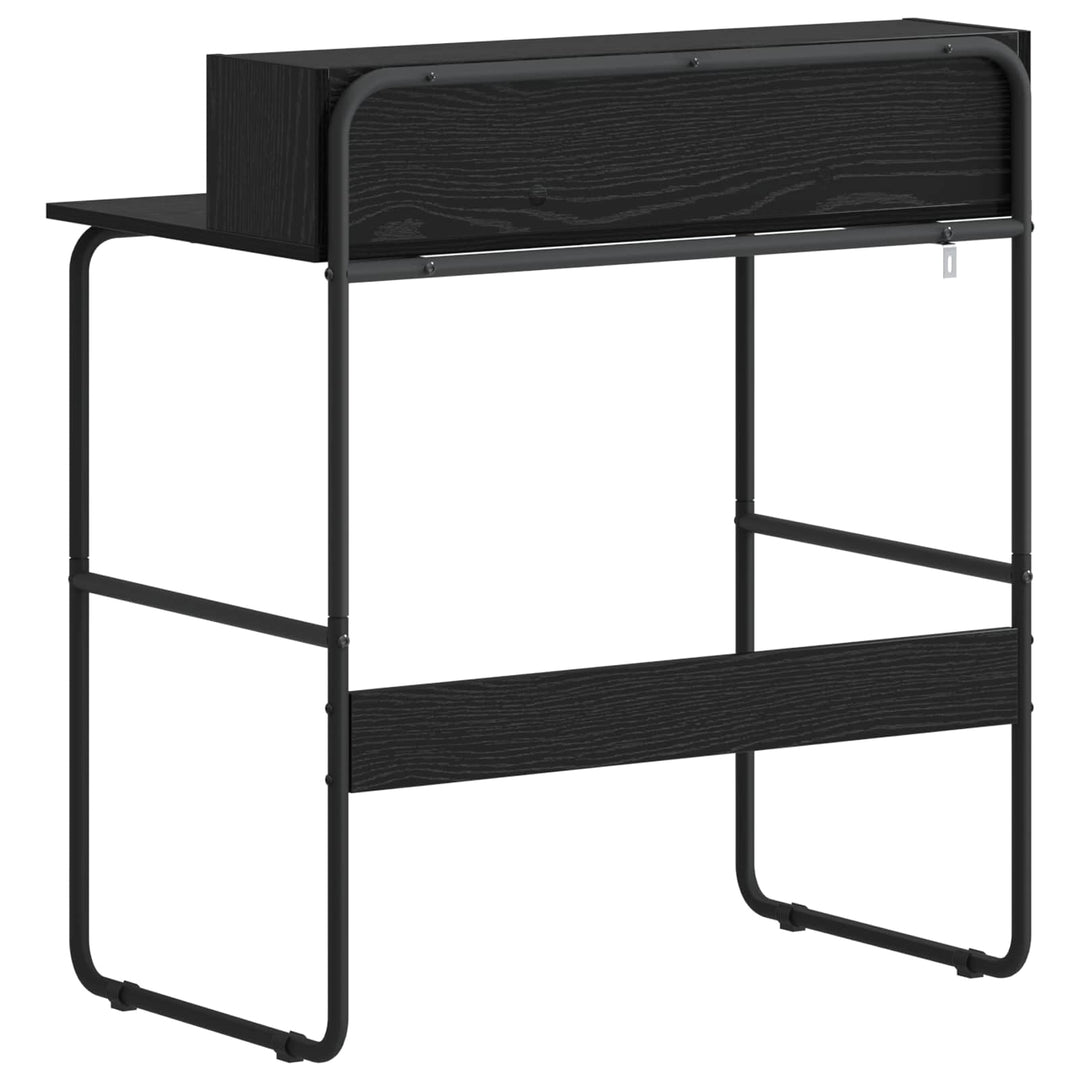 Skrivebord med opbevaring Sort eg 80 x 50 x 91 cm