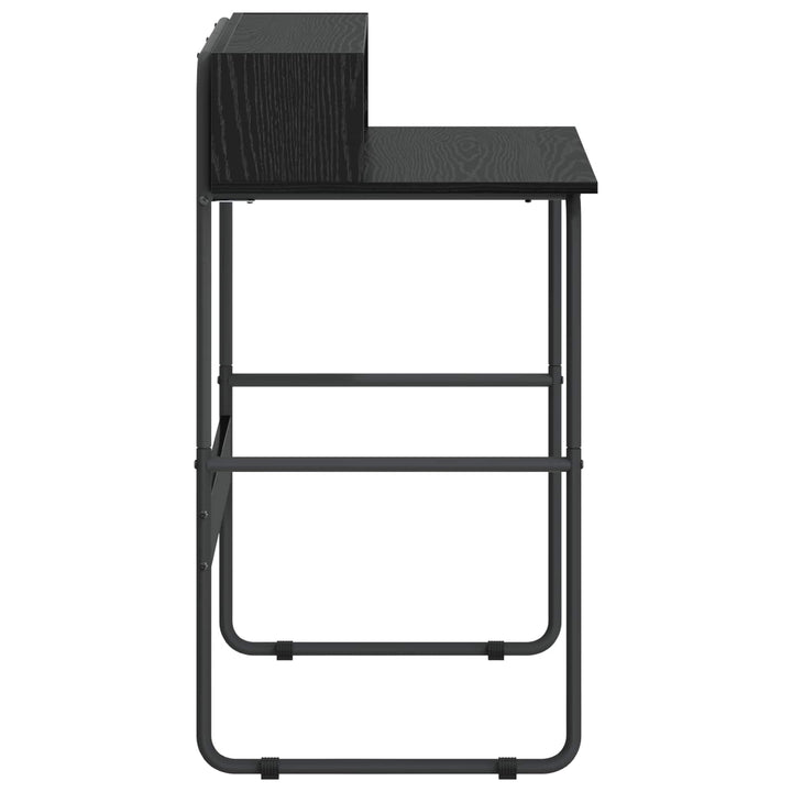 Skrivebord med opbevaring Sort eg 80 x 50 x 91 cm