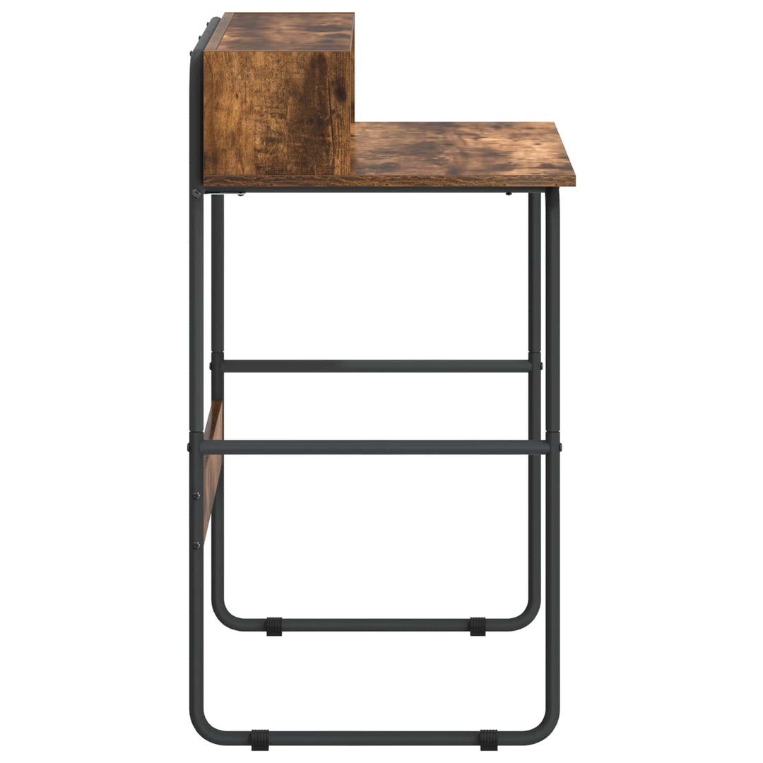 Skrivebord med opbevaring Røget eg 80 x 50 x 91 cm