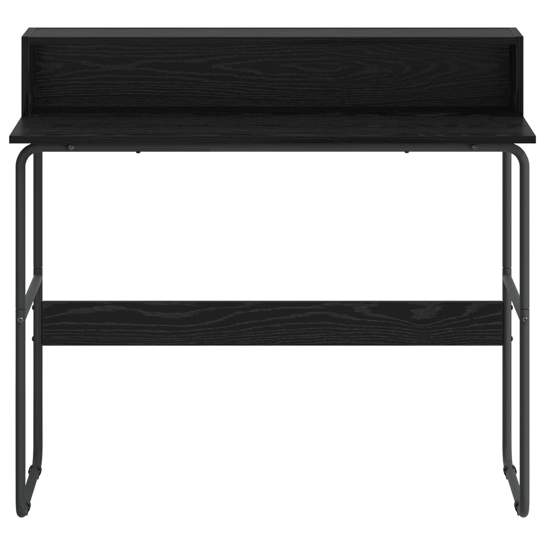 Skrivebord med opbevaring Sort eg 100 x 50 x 91 cm