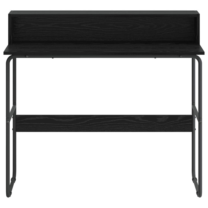 Skrivebord med opbevaring Sort eg 100 x 50 x 91 cm