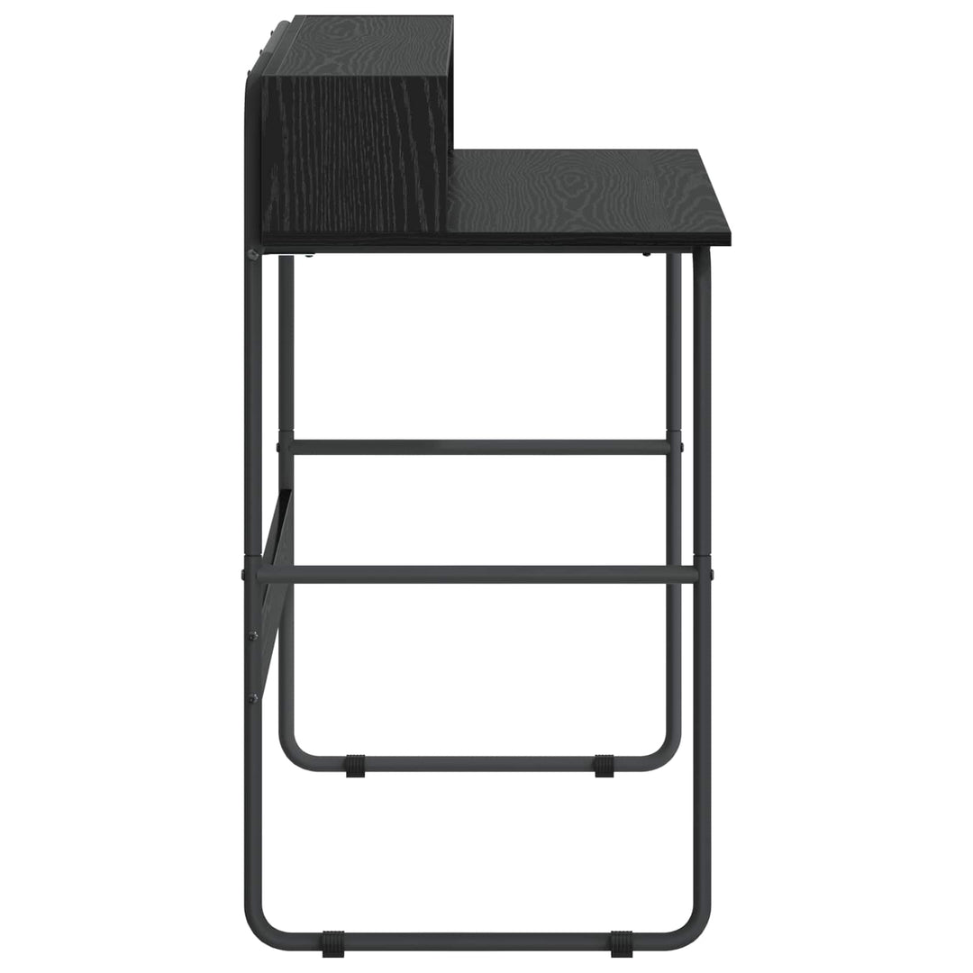 Skrivebord med opbevaring Sort eg 100 x 50 x 91 cm