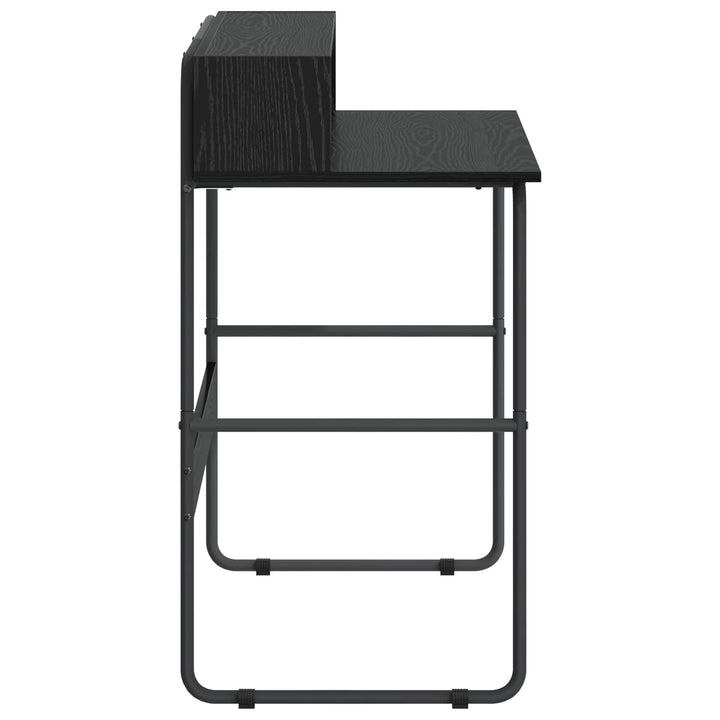 Skrivebord med opbevaring Sort eg 100 x 50 x 91 cm