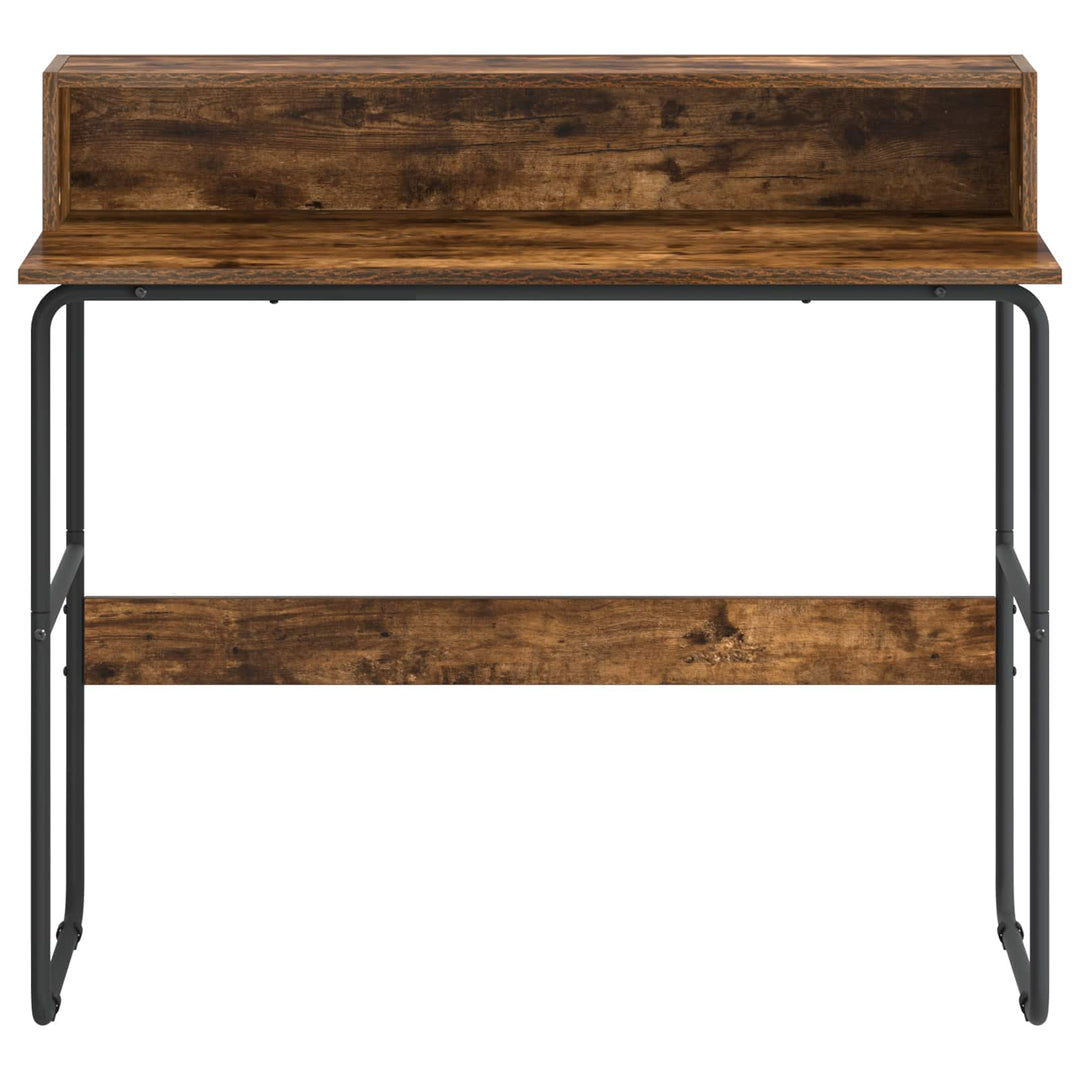 Skrivebord med opbevaring Røget eg 100 x 50 x 91 cm
