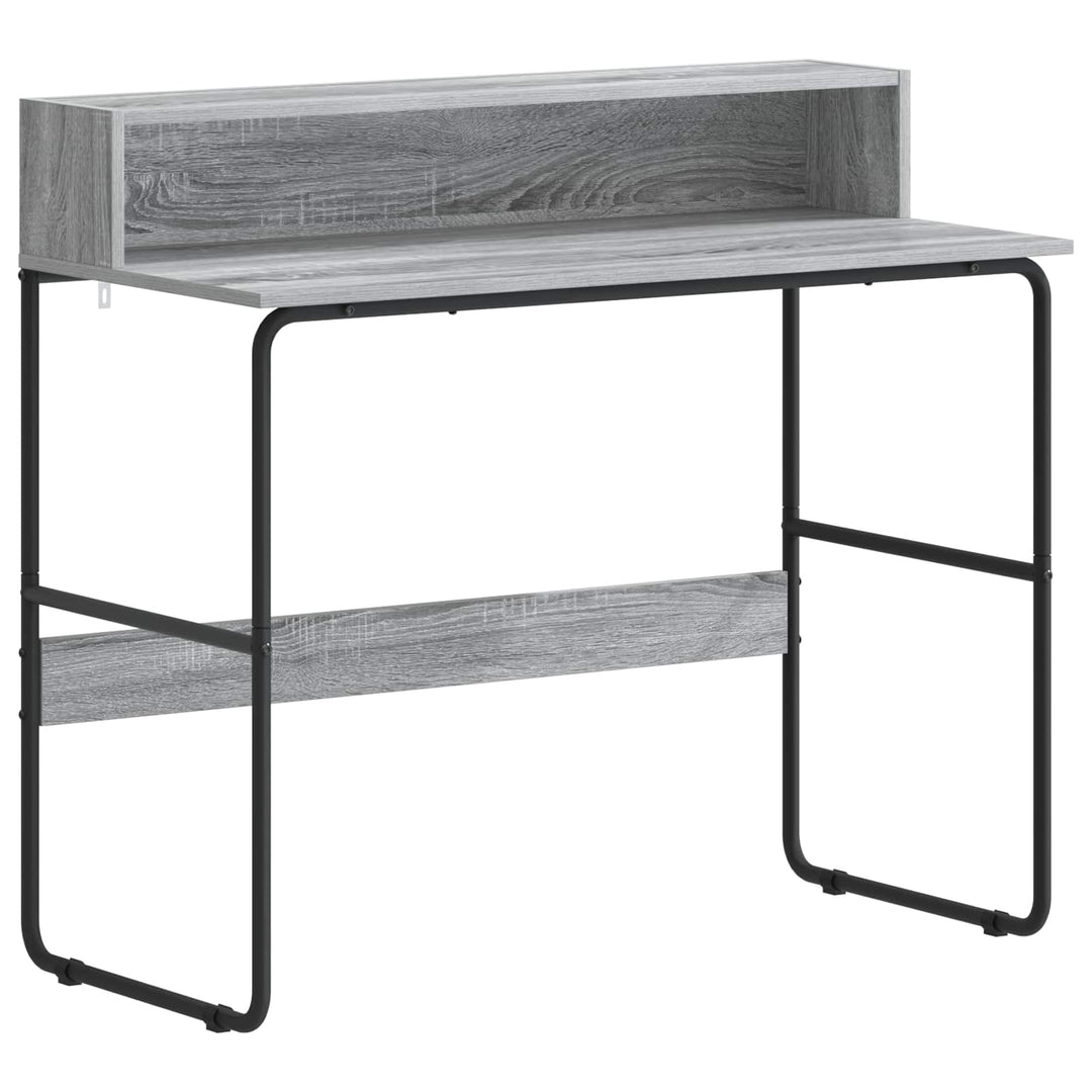 Skrivebord med opbevaring Grå Sonoma 100 x 50 x 91 cm