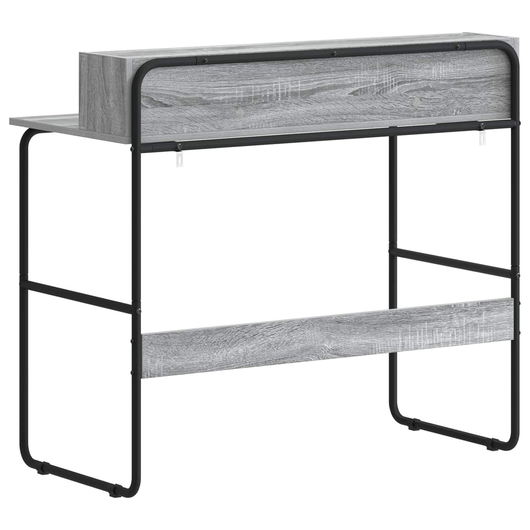 Skrivebord med opbevaring Grå Sonoma 100 x 50 x 91 cm